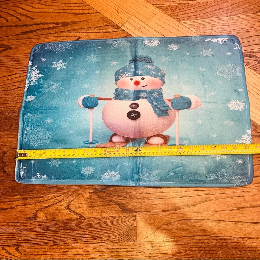Ski Snow Man Foam Floor mat 22.5”x 16” Rectangular New